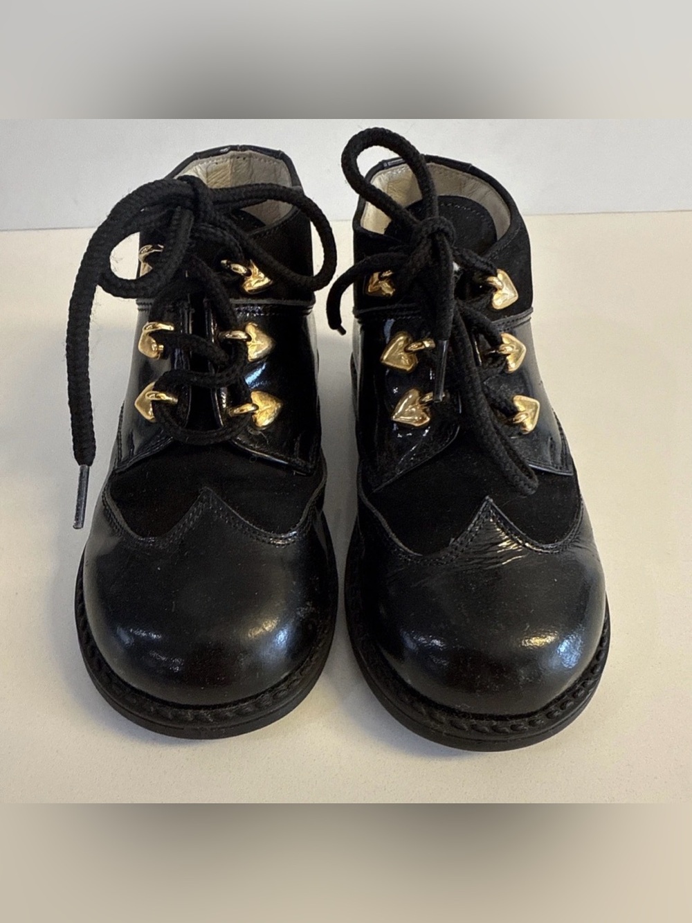 *Vintage Toddler Girl Shoe Be Baby Doo Italian Leather black Size8 us/ 24 eu